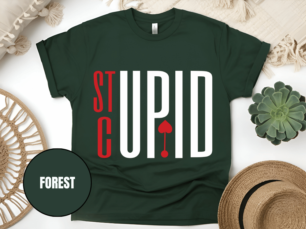 "Stupid Cupid, Valentine's Day" T-Shirt, (Gildan 5000) VD029