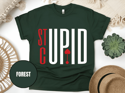 "Stupid Cupid, Valentine's Day" T-Shirt, (Gildan 5000) VD029