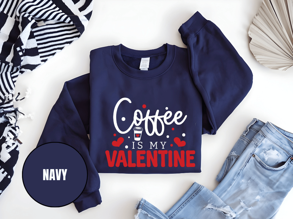 "Coffee is My Valentine", Valentine's Day (Gildan 18000) VD040