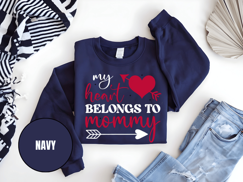 "My Heart Belongs to My Mommy" Valentine's Day (Gildan 18000) VD054