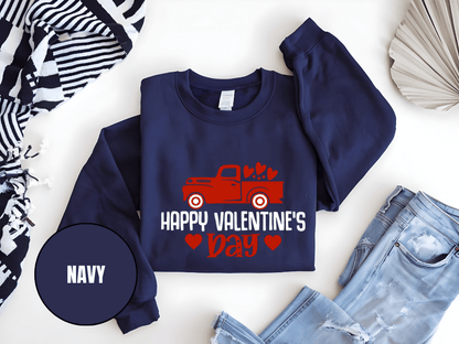 "Happy Valentine Days" Valentine's Day Sweatshirt, (Gildan 18000) VD020