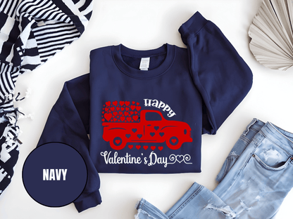 "Happy Valentine's Day" Valentine's Day Sweatshirt, (Gildan 18000) VD006