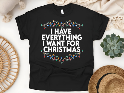 "I Have Everything I wnt for Christmas" For Christmas Shirt, (Gildan 5000)