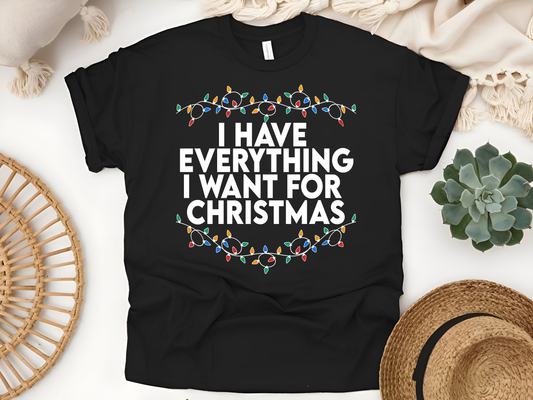 "I Have Everything I wnt for Christmas" For Christmas Shirt, (Gildan 5000)