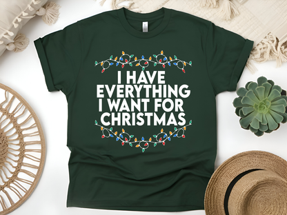 "I Have Everything I wnt for Christmas" For Christmas Shirt, (Gildan 5000)