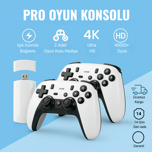 PMSPRO OYUN KONSOLU - 40000 OYUN - 128GB - 2 OYUN KOLU