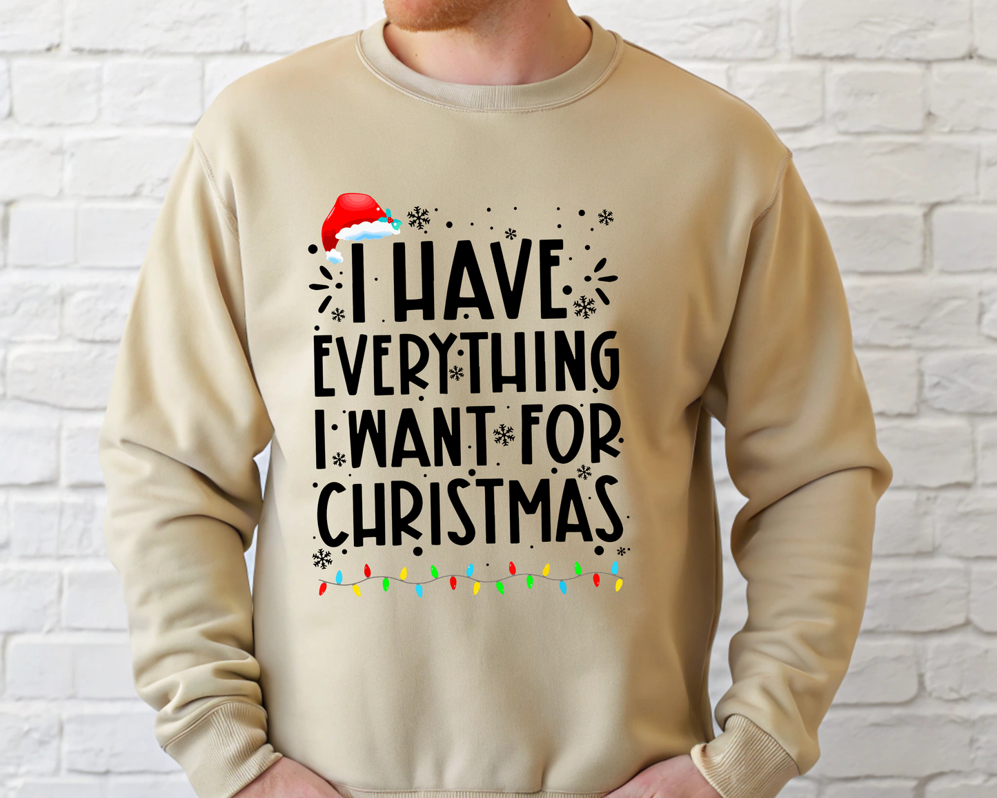 "I Have Everything I want for Christmas" For Christmas Shirt, (Gildan 18000)
