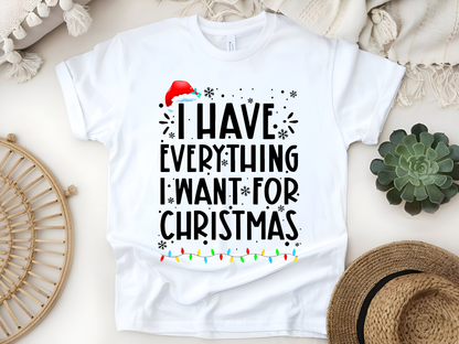 "I Have Everything I want for Christmas" For Christmas Shirt, (Gildan 5000)