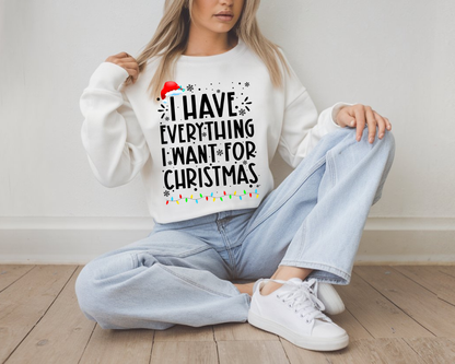 "I Have Everything I want for Christmas" For Christmas Shirt, (Gildan 18000)