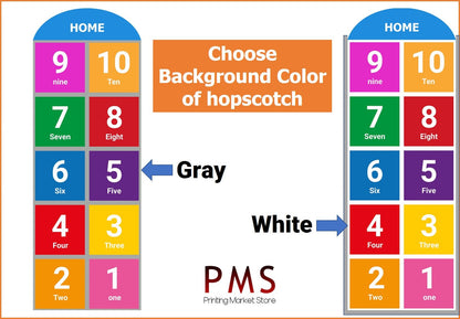 Hopscotch, Educational Floor Decal, Hopscotch Game Kids Badroom Playroom Kids Wall Stickers Nursery school – Primary School Decals