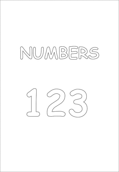 123 Numbers PDF 1-20 and 20-30-40-50-60-70-80-90-100. 28 pages with each number for kids - for school