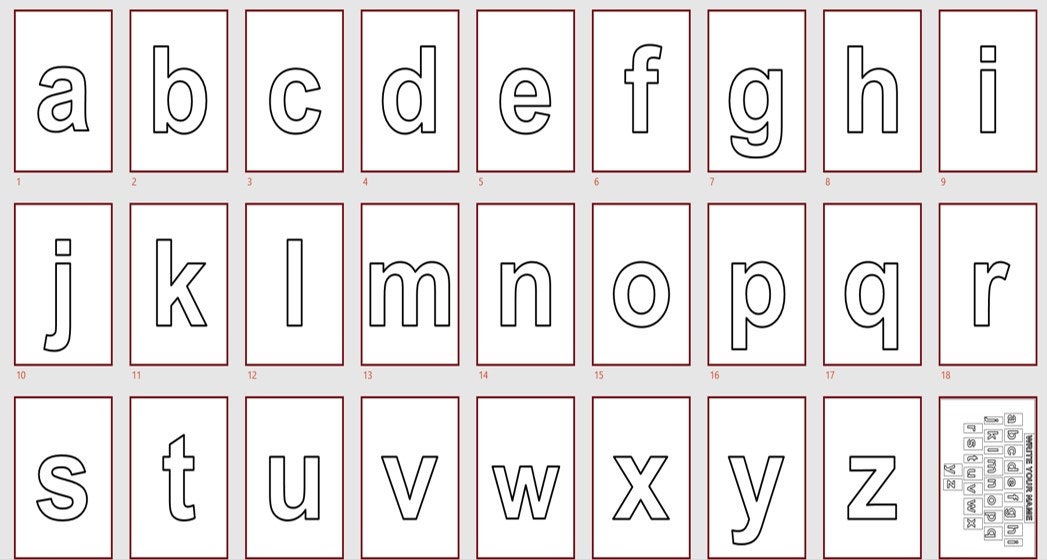 ABC Uppercase and Lowercase Letters - 28 PDF files for kids - for school