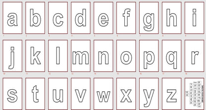 ABC Uppercase and Lowercase Letters - 28 PDF files for kids - for school