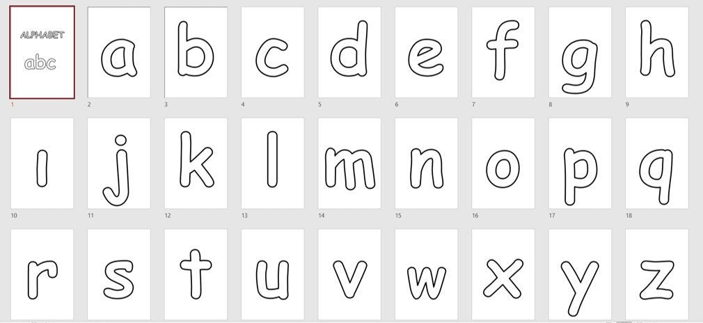 ABC Uppercase and Lowercase Letters - 28 PDF files for kids - for school