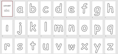 ABC Uppercase and Lowercase Letters - 28 PDF files for kids - for school