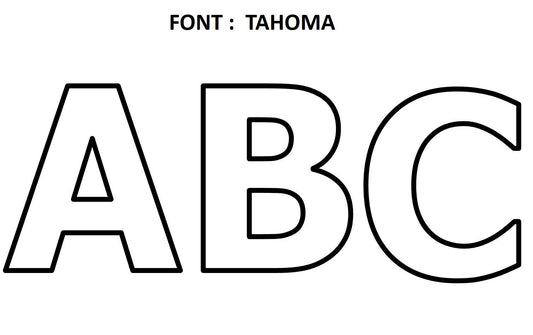 ABC Uppercase Letters PDF 28 pages - Font Tahoma